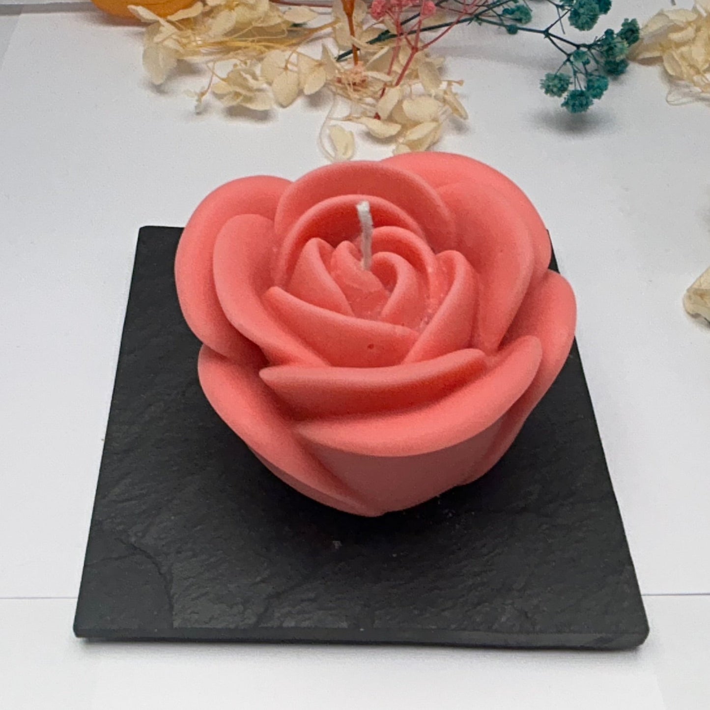 Kerze - mittelgroße Rose