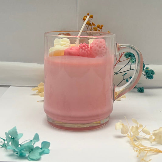 Kerze - Erdbeermilchshake