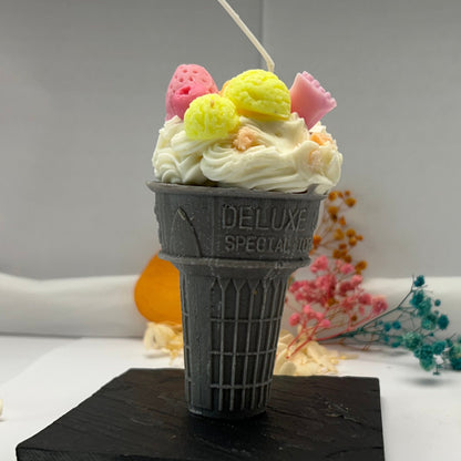Kerze - Eiswaffel