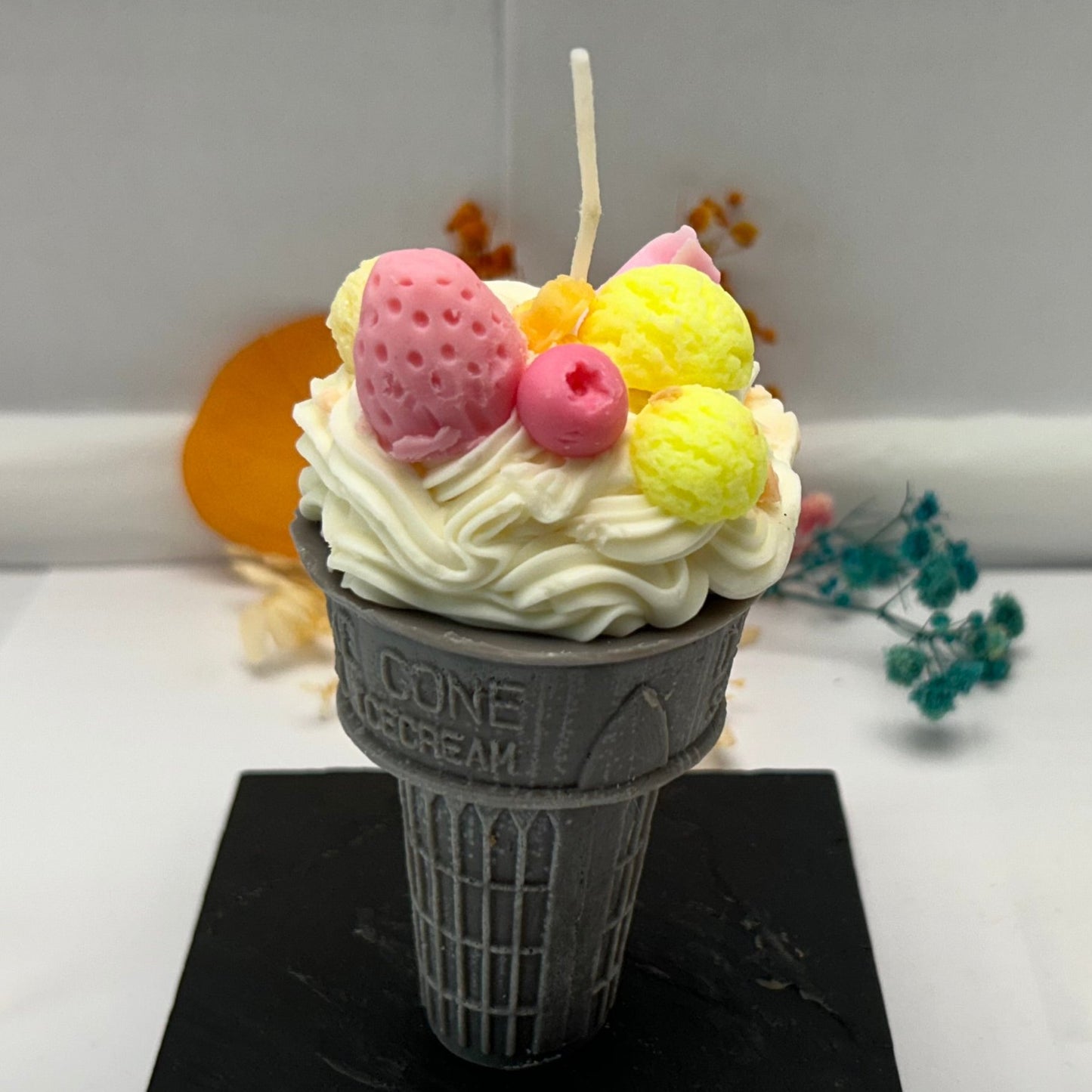 Kerze - Eiswaffel