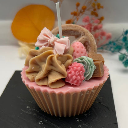 Bougie - Cupcake Chocolat Fraise