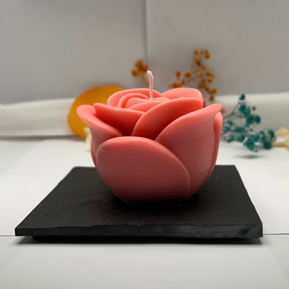 Bougie - rose de taille moyenne