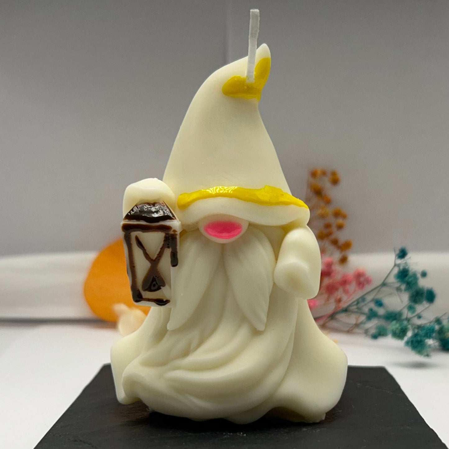 Bougie - Gnome de Noël avec lanterne