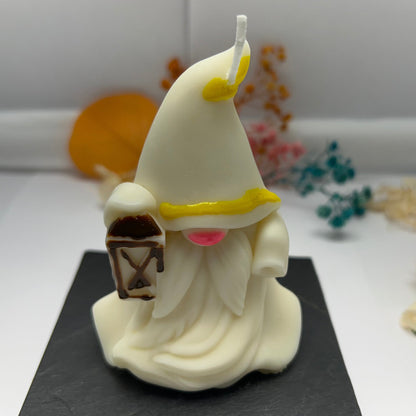 Bougie - Gnome de Noël avec lanterne